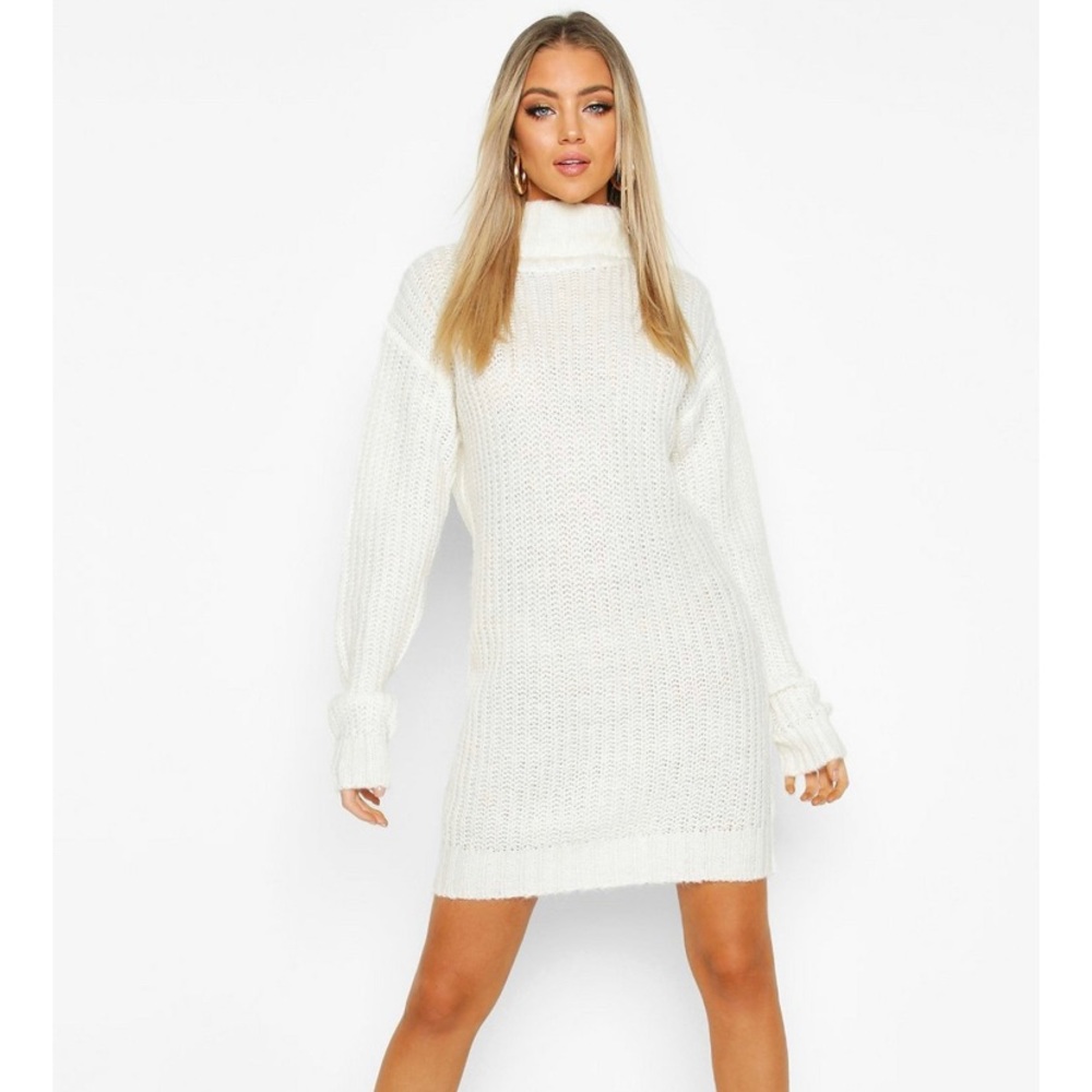 Hera collection knit turtleneck sweater dress